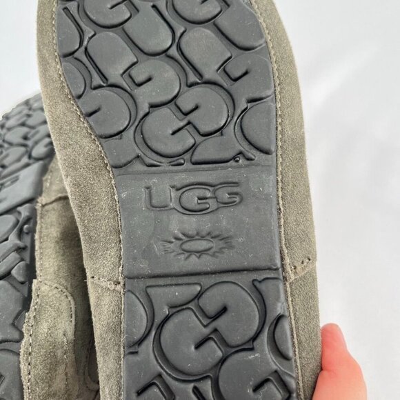 UGG Men's Ascot Slippers Charcoal Size 8 Slip On Casual Comfort - Picture 10 of 12